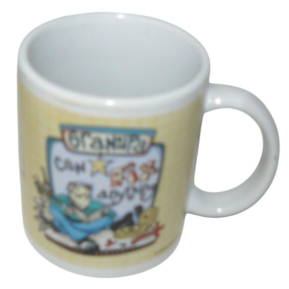 Rare Grandpa Can Fix Anything Jessica Brookline Graphic White Ceramic Mug - Picture 1 of 5